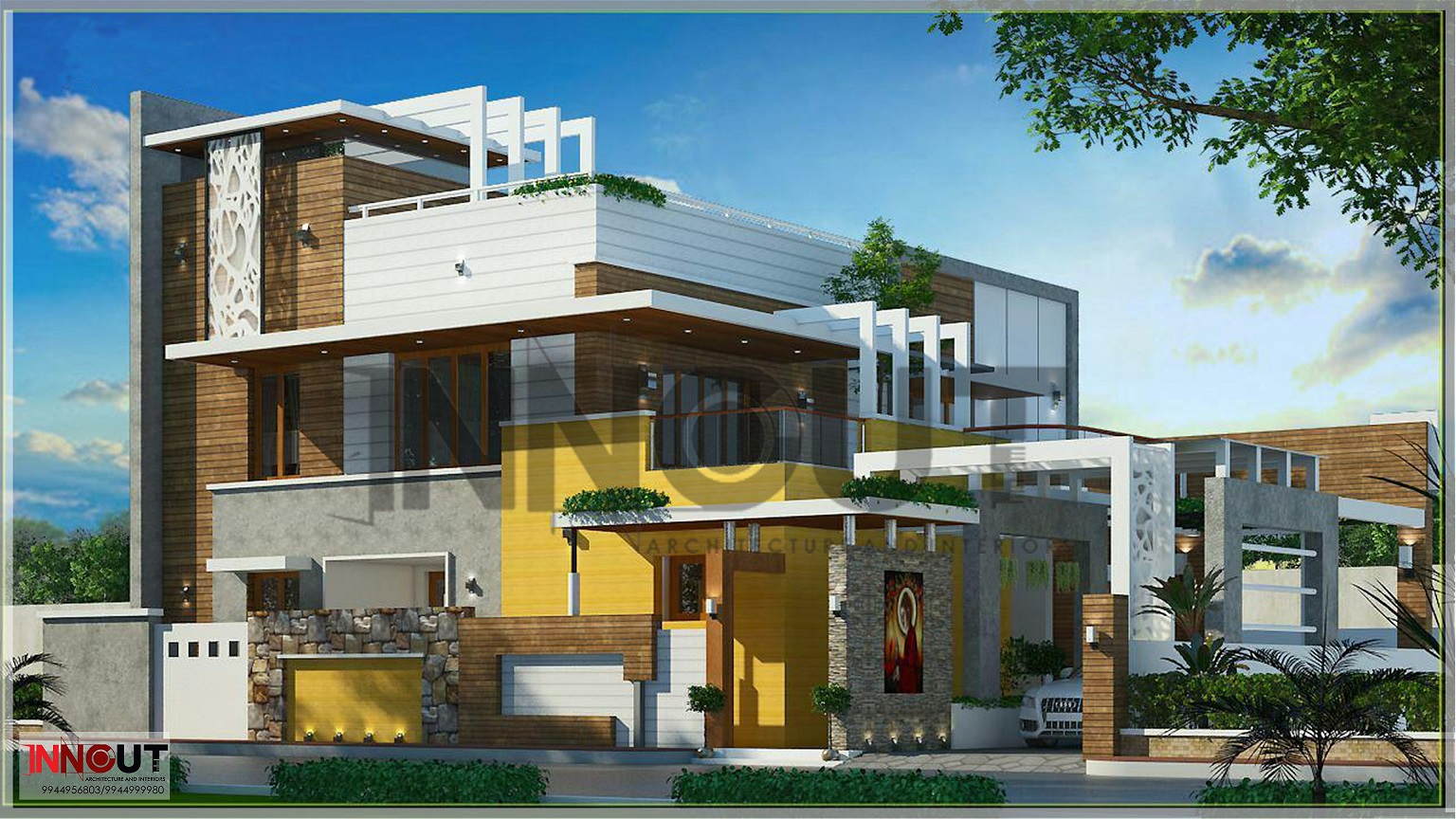 Mr.Maniyan Residence 3750 sq.ft with 3 beded home @ Tiruppur