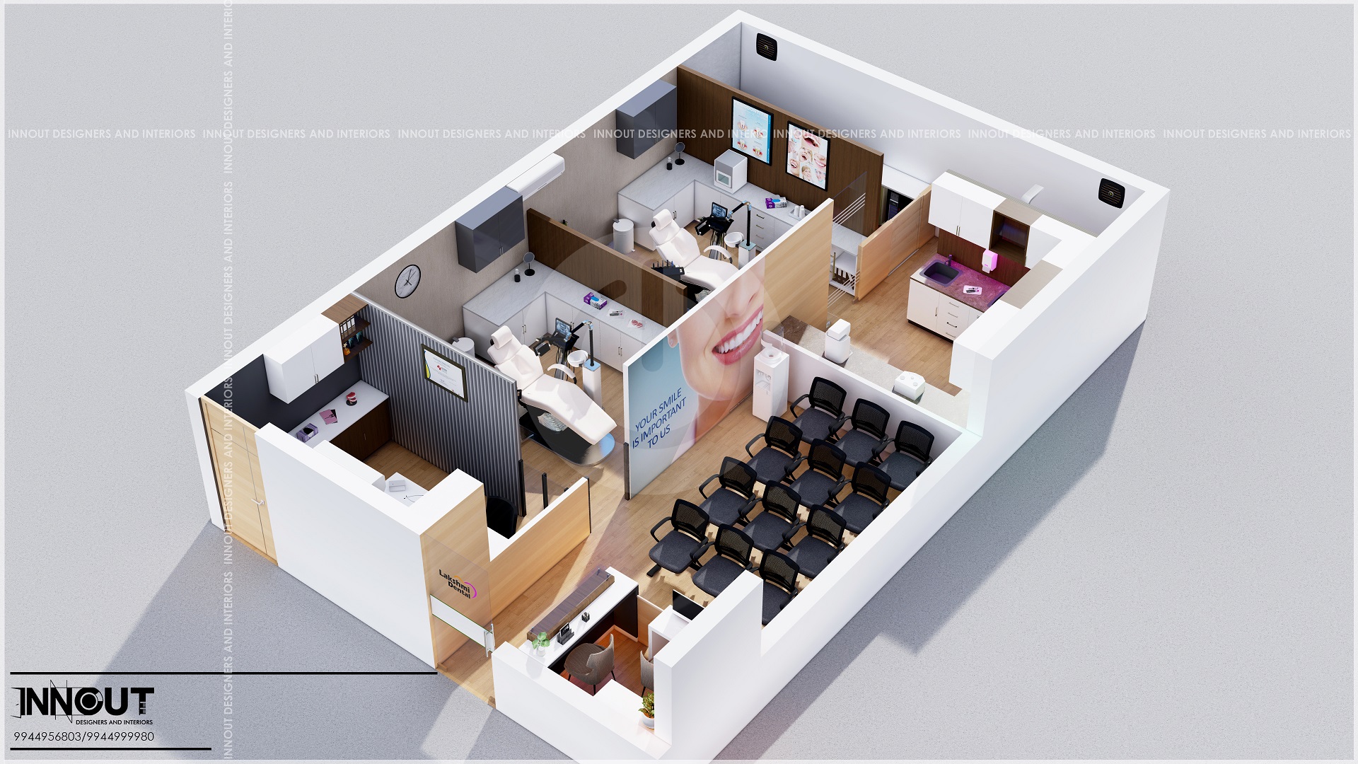 Dental Clinic Floor Plan Dwg Design Talk   Dental Clinic 3d Floor Plan View 01 